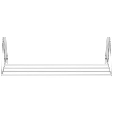 Estante de pared de acero inoxidable plegable de hasta 40 kg 120 x 30 cm
