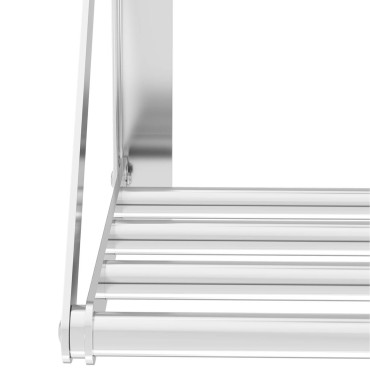 Wandregal Falten Edelstahl bis 40 kg 100 x 30 cm