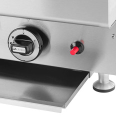 Lava grill op aardgas geryflateerd 50 x 47 cm 2 x 7200 W