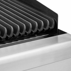 Lava grill op aardgas geryflateerd 50 x 47 cm 2 x 7200 W