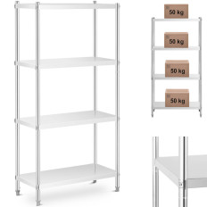 Gastronomisk lager Stålhylla upp till 200 kg 90 x 40 x 180 cm