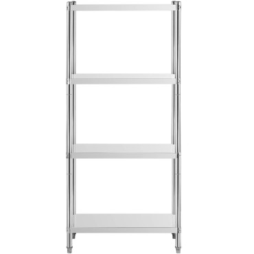 Gasztronómiai raktár acél polcok 200 kg-ig 80 x 40 x 180 cm