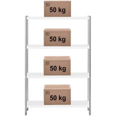 Gastronomisk lagermetallhylla upp till 200 kg 120 x 40 x 180 cm