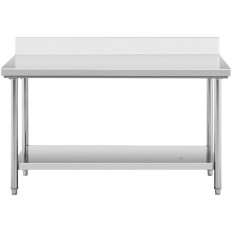 Gastronoomiline töölaud koos riiuliga ja terase riiuliga 150 x 60 cm