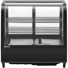 Geglazuurde tentoonstellingssite 3 niveaus 100 L - zwart