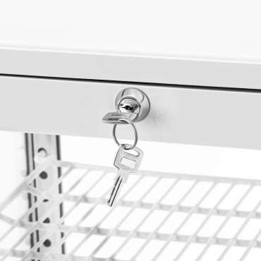 Nível de 3 níveis de 3 níveis vidrado - display branco