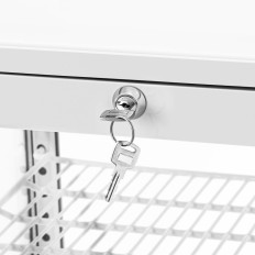 Nível de 3 níveis de 3 níveis vidrado - display branco