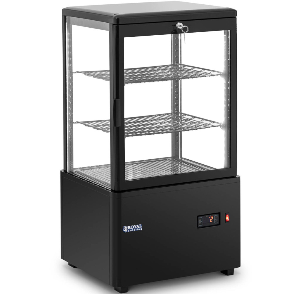 Glazed exhibition site 3 levels 58 l - black