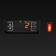 Glazed exhibition site 3 levels 58 l - black