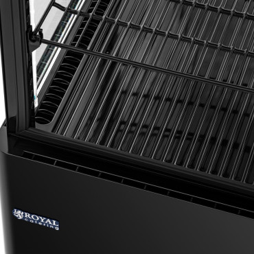 Site de exposição vitrificada 3 níveis 58 L - Preto