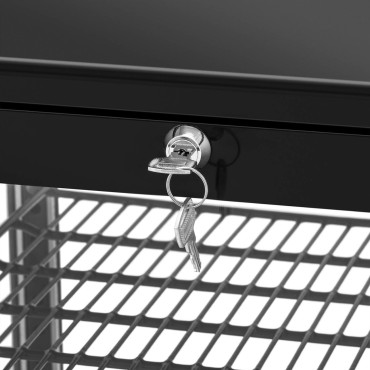 Glazed exhibition site 3 levels 58 l - black