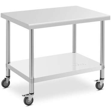 Στρογγυλό μεταλλικό τραπέζι με ράφι STAL 70 x 100 cm