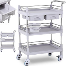 Laboratory vagnens kosmetiska 2 lådor 3 hyllor 70 x 64 x 99 cm