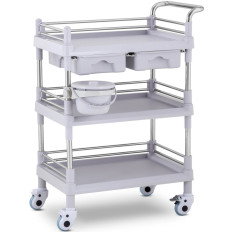 Laboratoorsed käru kosmeetikatooted 2 sahtlid 3 riiulid 70 x 64 x 99 cm