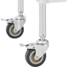 Laboratoriumwagen Cosmetisch staal met staal 2 laden 2 planken 85 x 54 x 28 cm