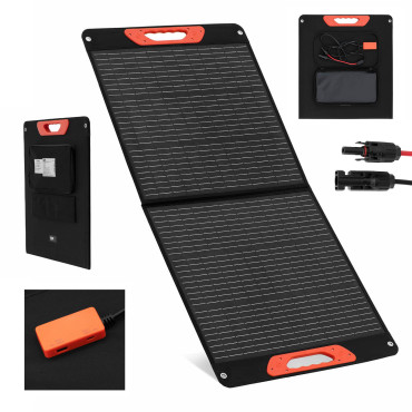 Cargador solar Panel solar Camping plegable Camping 2 x USB 100W