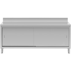 Stolní stolní stolní stůl s kabinetem a Rantie Dveře Side 200 x 70 cm