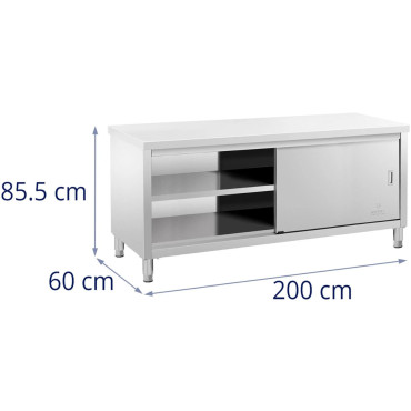 Tabela WorkTop Izračunana tabela z vratno omarico. 2 x 60 x 85,5 cm