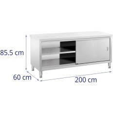 Tabela WorkTop Izračunana tabela z vratno omarico. 2 x 60 x 85,5 cm