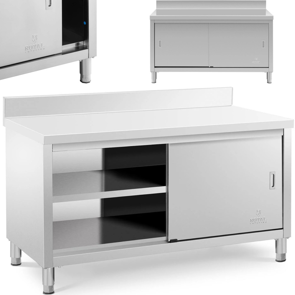 Tavolo da lavoro da tavolo tavolo da tavolo con armadietto e porte raid lato 150 x 70 cm