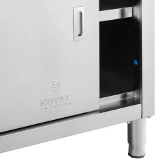 Tischtischtischtischtisch mit Schrank und RAID-Türseite 150 x 60 cm