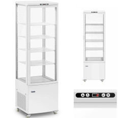 Glasierte 4 Regalvorrichtung 4 Regale 238 L - Weiß