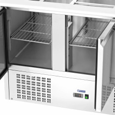 3-door salad refrigerant table with magnifying glass 8x GN 368 L