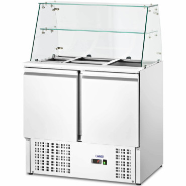 Sallad 2-dörrkylvattensbord med 7x GN 240 L