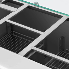 Saláta 2 ajtós hűtőközeg 7x GN 240 L