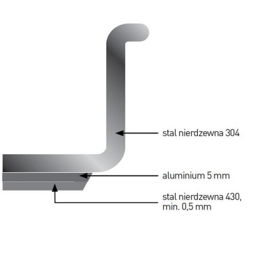 Medium Pot Profi linje med lock på 2 liter. 160 x 110 h - Hendi 831007