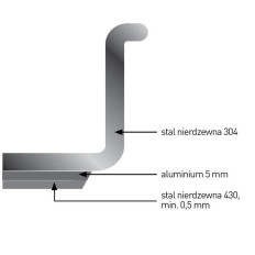 Medium Pot Profi linje med lock på 2 liter. 160 x 110 h - Hendi 831007