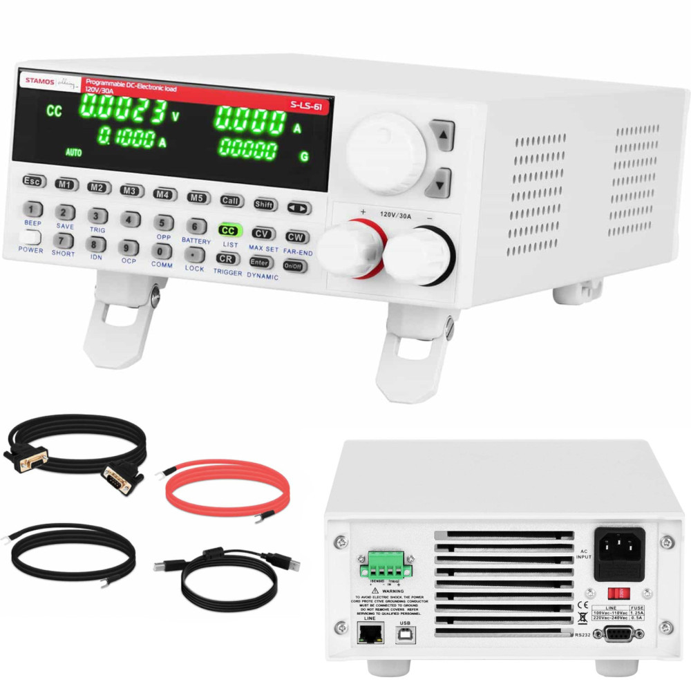Programmierbare elektronische Last 0-120 V 0-30 A 300W USB LAN RS232