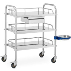 Laboratorio Trolley Cosmetic Cosmetic Steel 3 Hyllyt 1 Laatikko 65 x 60 x 86,5 cm 15 kg