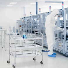 Laboratóriumi kocsi kozmetikai kozmetikai acél 3 polcok 1 fiók 65 x 60 x 86,5 cm 15 kg