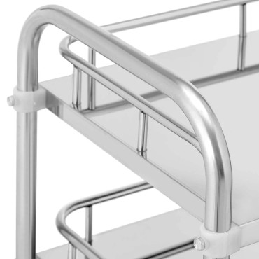 Laboratory Trolley Kosmetiska Kosmetiska Stål 3 Hyllor 1 Lådan 65 x 60 x 86,5 cm 15 kg