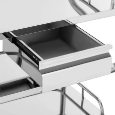 Laboratory trolley Cosmetic Cosmetic Steel 3 shelves 1 drawer 65 x 60 x 86.5 cm 15 kg