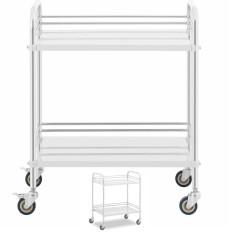 Laboratory vagn. Kosmetiskt stål. Stål 2 hyllor 73 x 44 x 86 cm 20 kg