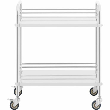 Laboratory vagn. Kosmetiskt stål. Stål 2 hyllor 73 x 44 x 86 cm 20 kg