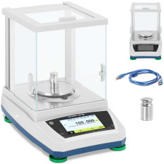 Analytical laboratory balance with a glass cover with a touch panel LCD 300 g / 0.001 g