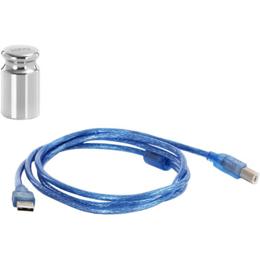 Analytisk laboratorieskala med ett glasskydd med en LCD-pekskärm 200 g / 0,001 g
