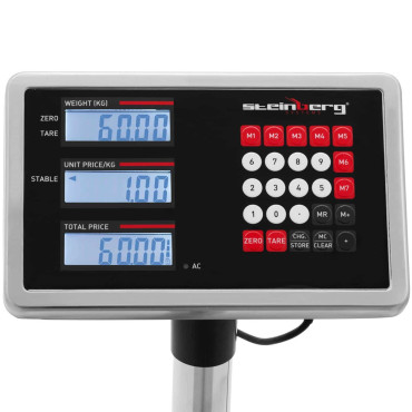 Skladiščna platforma lestvica z naslonjalom 40 x 50 cm lcd 60 kg / 0,005 kg