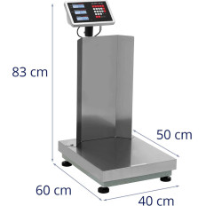 Skladiščna platforma lestvica z naslonjalom 40 x 50 cm lcd 60 kg / 0,005 kg