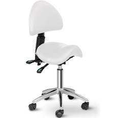 Cosmetic chair with rotary backrest Adjustable Berlin - white