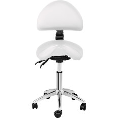 Cosmetic chair with rotary backrest Adjustable Berlin - white