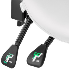 Cadeira cosmética com backrest rotativo Berlim ajustável - branco