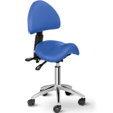 Cadeira cosmética com backrest rotativo Berlim ajustável - azul