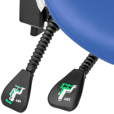 Silla cosmética con respaldo rotatorio Berlín ajustable - Azul