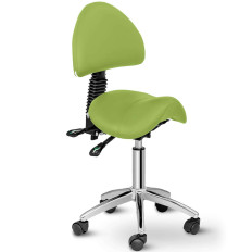 Silla de cosméticos con respaldo rotatorio Berlín ajustable - Verde