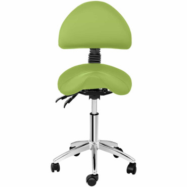 Silla de cosméticos con respaldo rotatorio Berlín ajustable - Verde