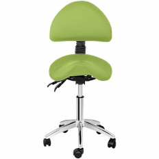 Cadeira de cosméticos com backrest rotativo Berlim ajustável - verde